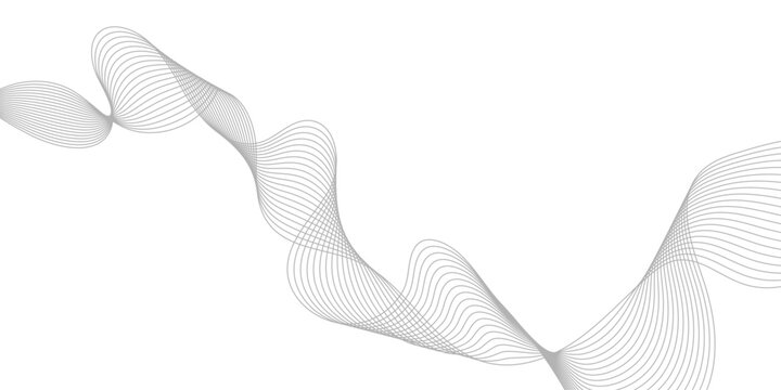 Abstract white background featuring a digital vector design with blue gradient waves and curved lines forming a modern technology pattern for a sleek wallpaper backdrop