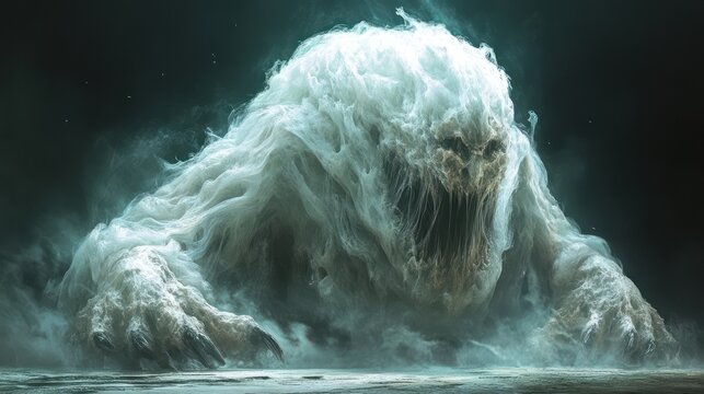 Frightful Fog Monster in Dark Scene (1)