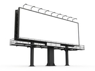Obraz premium A large, empty billboard structure stands tall against a white background.