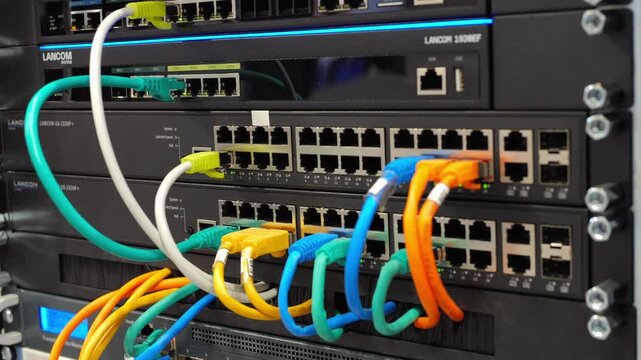 Big data gpu ai robot modern server center computer pc. Bitcoin and crypto mining farm. High tech server computers at work, data center modern supercomputer.