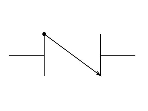 Check valve symbol vector for fluid dynamics and process engineering. High-quality P&ID icon for non-return flow control in technical documentation and CAD.