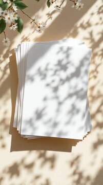 branding mockup - a4 sheet lies on the table
