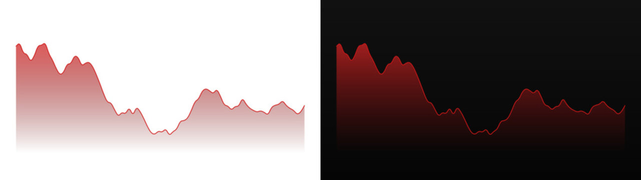 PNG image of&nbsp;Red statistical area chart, displaying complex market volatility and business analytics data, suitable for financial reports on transparent background.