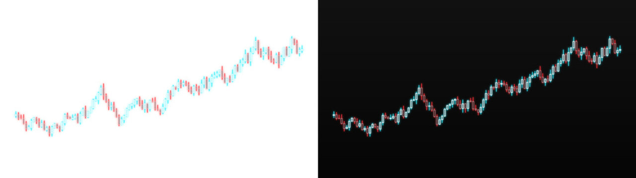 PNG image of&nbsp;A vibrant financial candlestick chart with an upward trend displaying stock market data for trading analysis on transparent background.