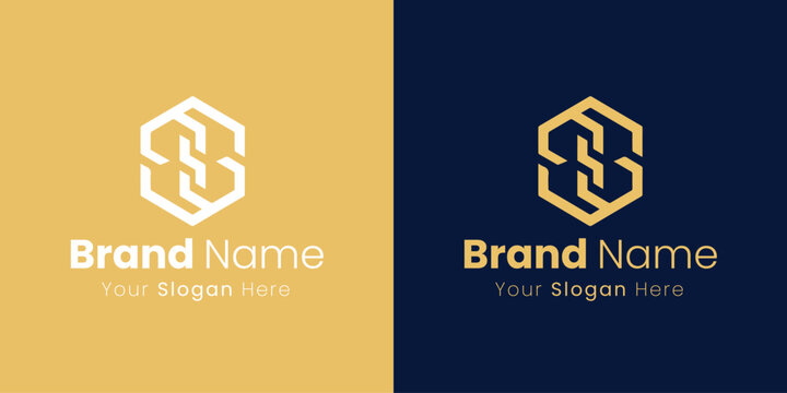 A geometric logo featuring two intertwined letter 'S' shapes within a hexagon.