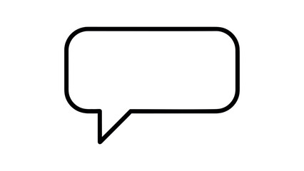 Fototapeta premium Speech Bubble Outline Icon Vector Chat Box
