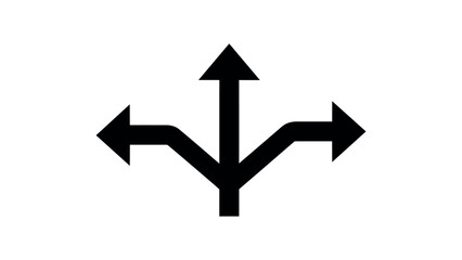 Three Way Arrow Direction Icon Vector Design © mr_studioo
