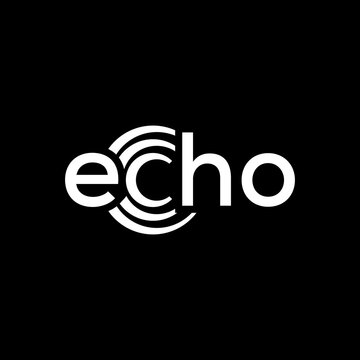 word echo logo design, typography text echo logo symbol vector