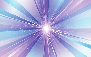 Obraz premium Abstract background with bright light rays and sparkling particles in soft purple and blue color palette design