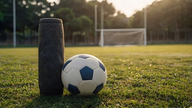 Simple sports tools placed carefully to express harmony and order.