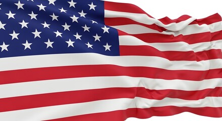 Fototapeta premium Waving american flag a symbol of freedom and national pride