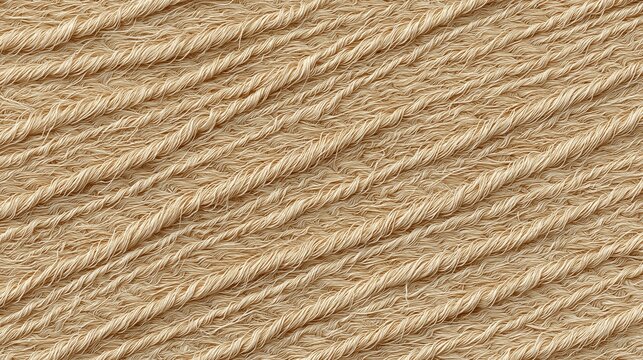 Extreme macro of parallel raw linen threads with intense raking sidelight, revealing intricate organic textures and soft horizontal shadows on a cream background.