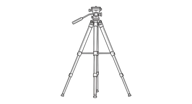 Camera tripod stand for photography equipment and accessories  support and stability transparent background