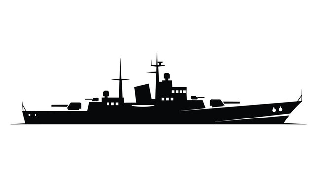 Large Military Warship Naval Vessel.
