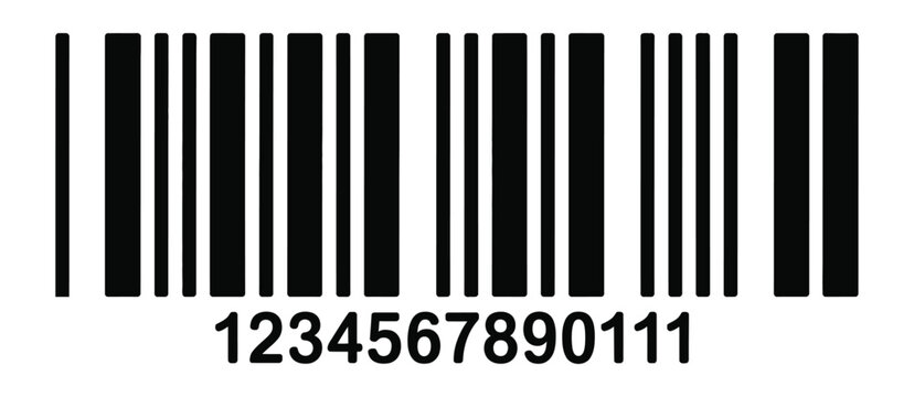 Realistic barcode vector icon fake line barcode design, product information code, retail and sales symbol, barcode scanner concept, modern flat vector illustration.