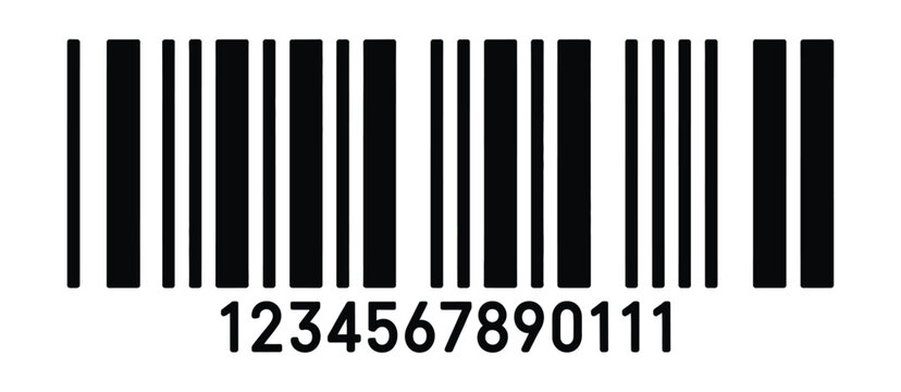 Realistic barcode vector icon fake line barcode design, product information code, retail and sales symbol, barcode scanner concept, modern flat vector illustration.