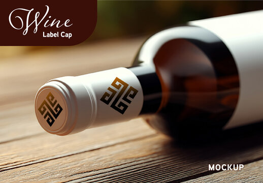 Wine Label Cap Mockup