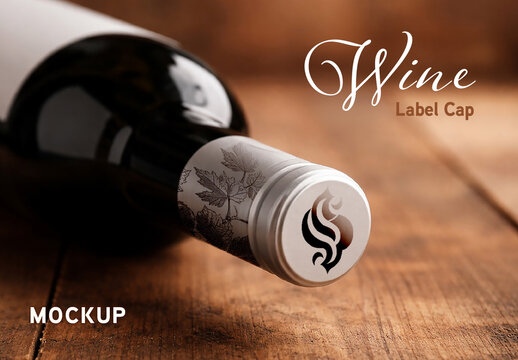 Wine Label Cap Mockup