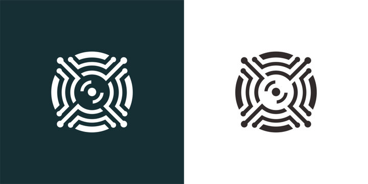 Modern abstract circular technology symbol.