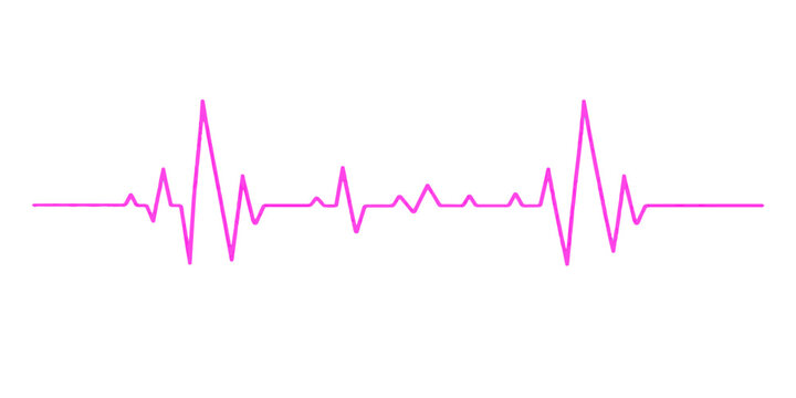 Green electrocardiogram wave monitor displaying a medical heart beat graph and pulse rate frequency vector illustration for cardiology health technology