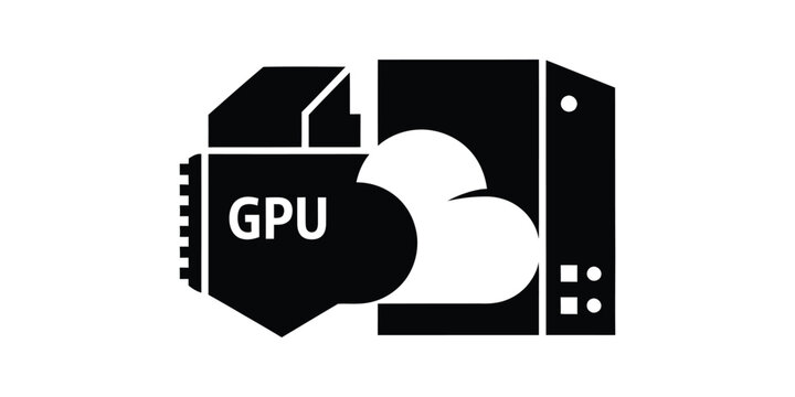 Graphical processing unit represented as a computer chip with circuitry design