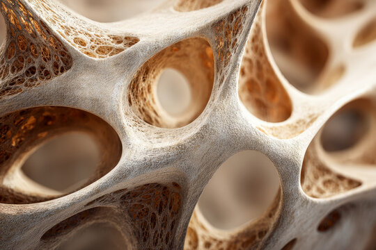 Porous Biomorphic Texture in Ivory and Beige