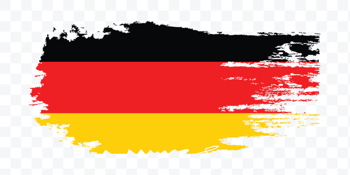 German Flag Painted Texture Emblem EPS Vector