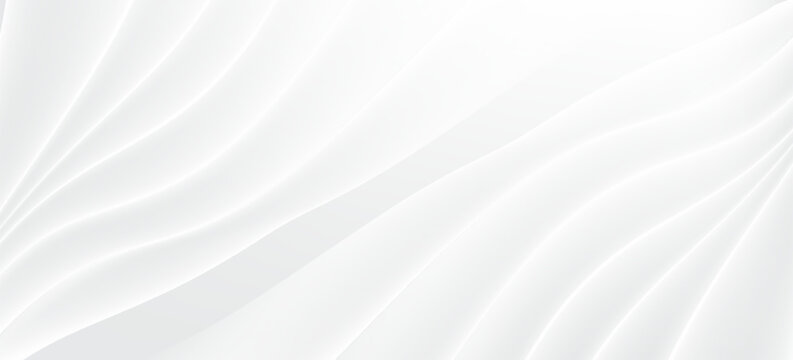 Abstract White Soft Wave Background with Smooth Gradient