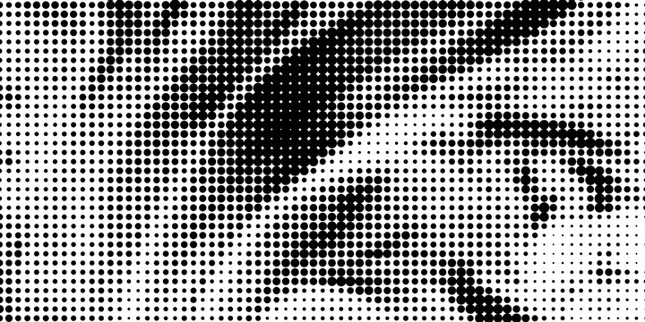 Dot pattern texture, circle halftone dot background black abstract