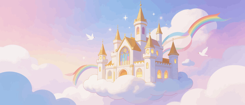 Fantasy castle in the sky
