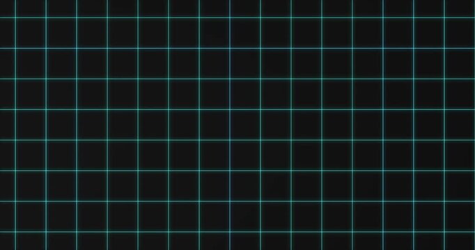 Futuristic blue green grid seamless loop background