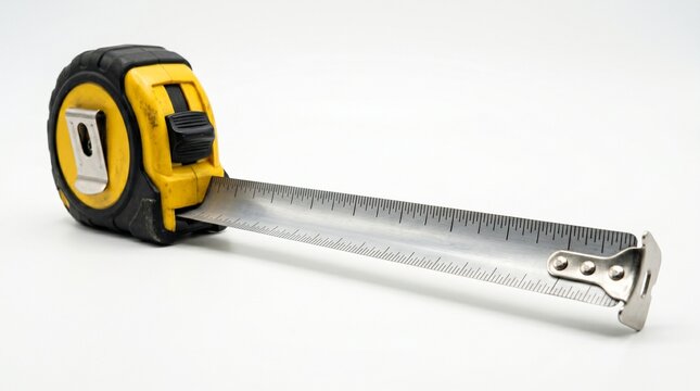 Labor day tools yellow and black measuring tape for construction and diy projects