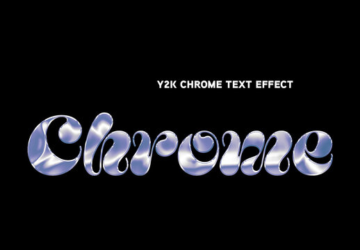 Y2K Chrome Text Effect