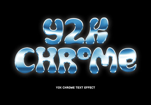 Y2K Chrome Text Effect