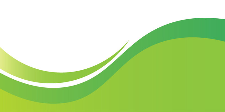 PrintGreen banner background. Green abstract header with rounded lines for web banner or poster.