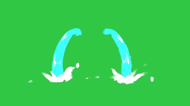 Cartoon Tears  Green Screen Video.
