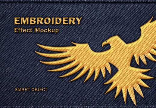 Embroidery Effect Mockup