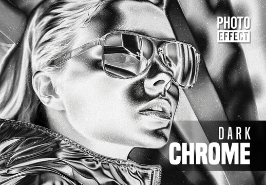 Dark Chrome Photo Effect