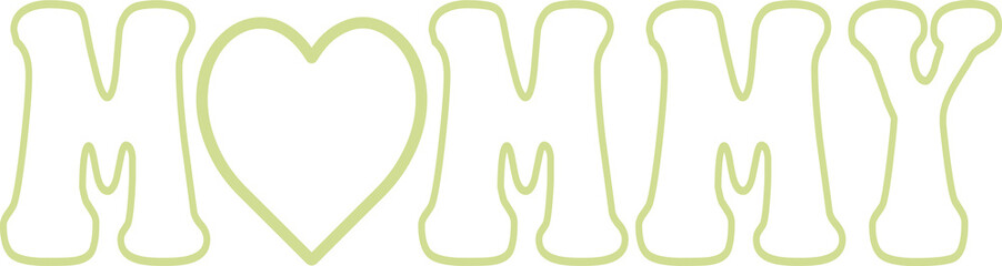 Mommy typography clip art design on plain white transparent isolated background for sign, card, shirt, hoodie, sweatshirt, apparel, tag, mug, icon, poster or badge © AllYearRoundDesigns