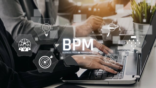 Business Process Management concept showing workflow analysis, process optimization, team collaboration, automation, and performance improvement Marrow