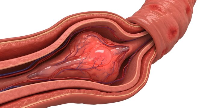 Deep Vein Thrombosis (DVT) &ndash; Blood Clot Blocking Artery Cross Section