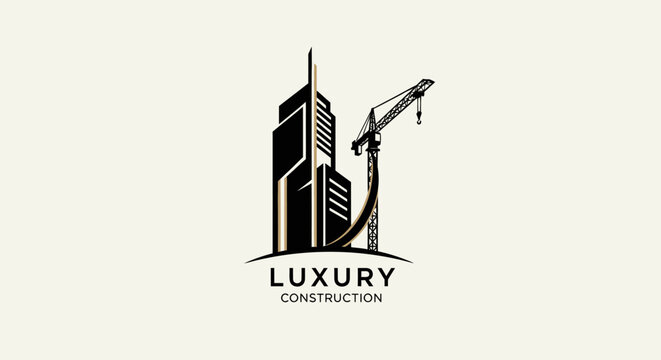 Luxury construction company logo design.