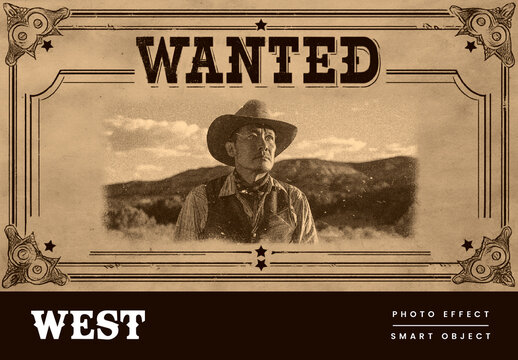 West Photo Effect Mockup