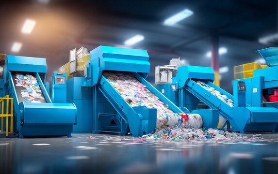 Industrial Sorting System with Conveyor Belts for Material Separation