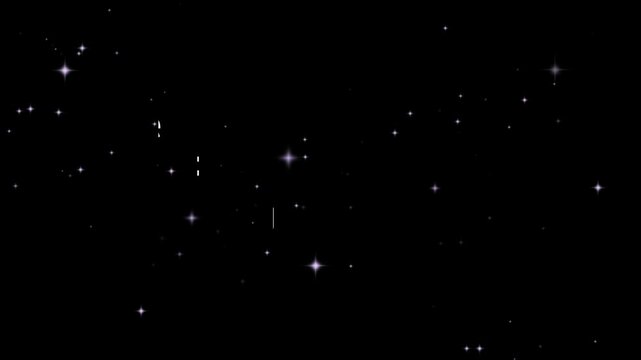 Motivational quotes on black background with purple neon lights and stars