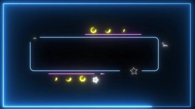 Neon motivational quotes on discipline and freedom with glowing blue lines and stars on dark background