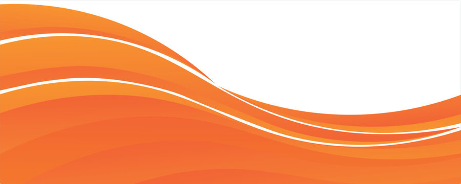 Vector orange line background curve element with white space for text and message design, overlapping layers, vector illustration