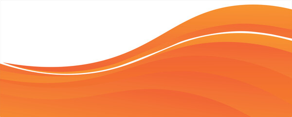 Vector orange line background curve element with white space for text and message design, overlapping layers, vector illustration © Febyola