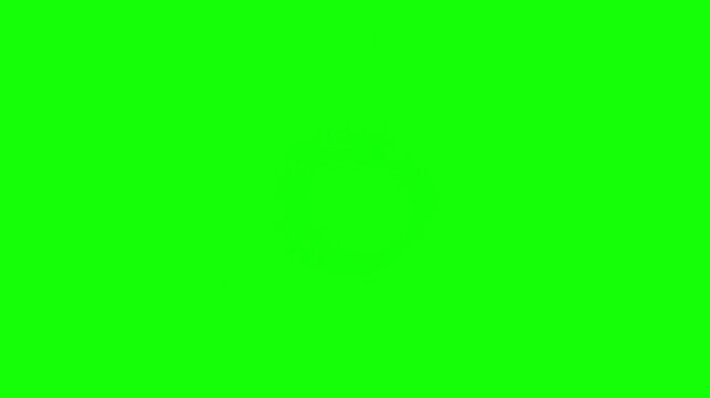 Animated blue virus cells exploding on green screen background motion graphics element
