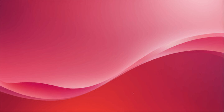 Abstract red and pink background with artistic waves featuring a bright light design and colorful motion curves for a modern vector illustration backdrop